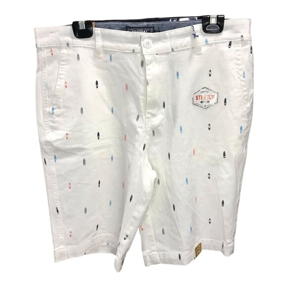 Company‎ 81 White with Surf Board Pattern New with Tags Mens Shorts - Picture 1 of 5